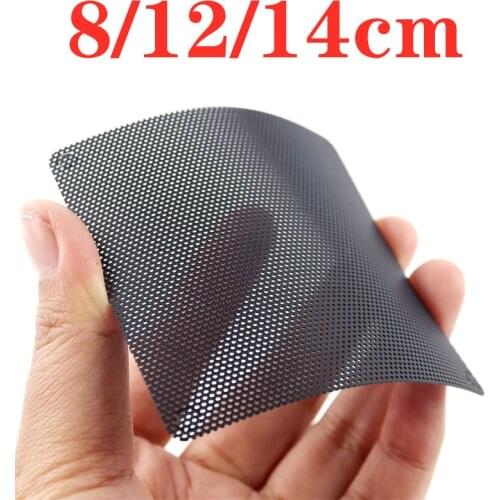 2pc 8cm/12cm/14CM Computer Fan Dust-proof Net Fine Black PVC Dust Filter Mesh Net Cover Fan Cooler Mesh for PC Case Protection