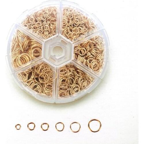 Alloy Accessories Jewelry 4 5 6 7 8 10MM Gold Color Circle Findings Tools DIY Necklace Jewelry Making Supplies Kit