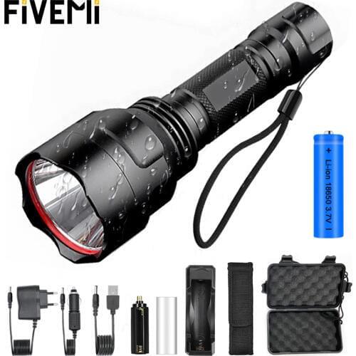 Super LED Flashlight 5 lighting modes 6/L2 Led Torch for Night Riding Camping Hiking Hunting & Indoor Activities Use 18650