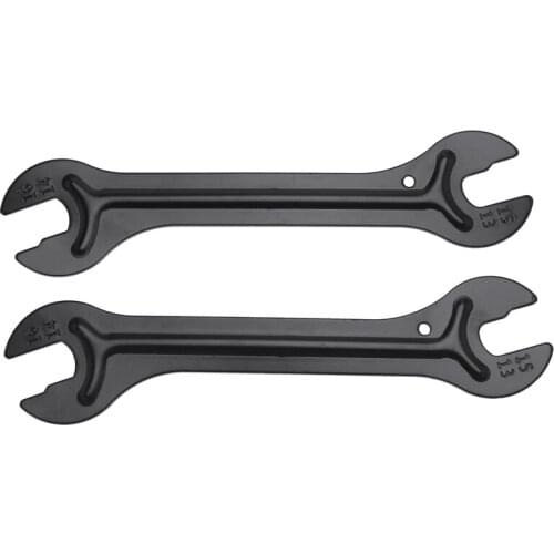 2Pcs Bike Tool Steel Bicycle Wrench Cycling Head Open End Axle Hub Spanner Cone Bicycle Repair
