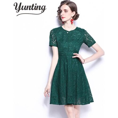 Зеленые летние платья Yunting China At AliExpress