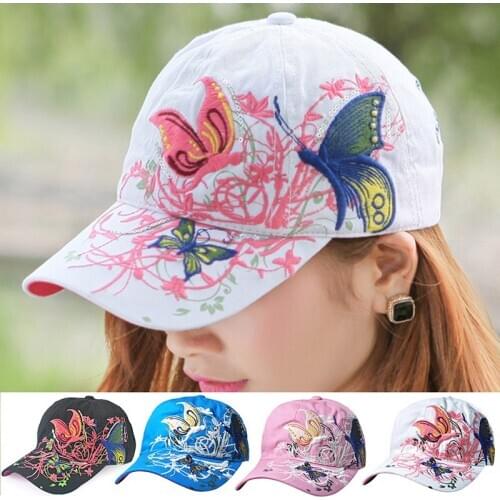 Women Embroidery Baseball Hat Cap Breathable Outdoor Sports Visor Cap -OPK