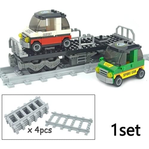 186pcs city trains Model building kits Compatible All Brands brand rails 021 3D blocks building toys hobbies for children