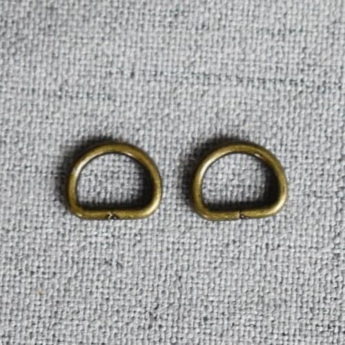 200 pcs 8mm Metal D Ring Use For DIY Bag Dog Collar Leash Belt Sewing Knapsack Garment Accessories Purse Straps Clip Clasp