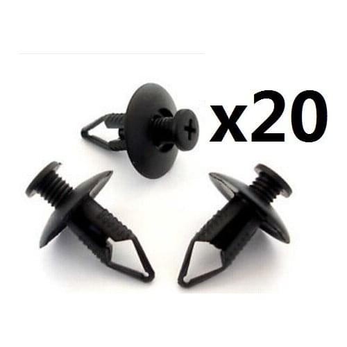 20x 8mm For Honda Bumper, For Wheel Arch Lining, For Undertray Trim Panel Retainer Clips