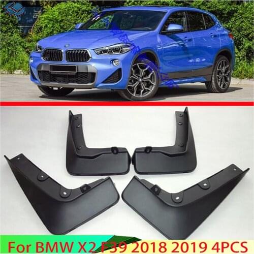 For BMW X2 F39 2018 2019 4PCS Mud Flaps Splash Guards Fender Mudguard Kit Mud Flap Splash Guards Mudguard Car styling