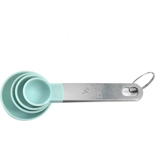 4pcs Multi Purpose Spoons/Cup Measuring Spoon Tools Baking Accessories Stainless Steel Handle Kitchen Gadget
