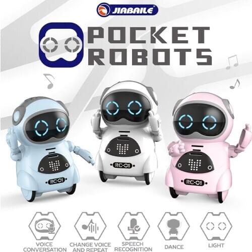 939A Pocket Robot Talking Interactive Dialogue Voice Recognition Record Singing Dancing Telling Story Mini Robot Toy