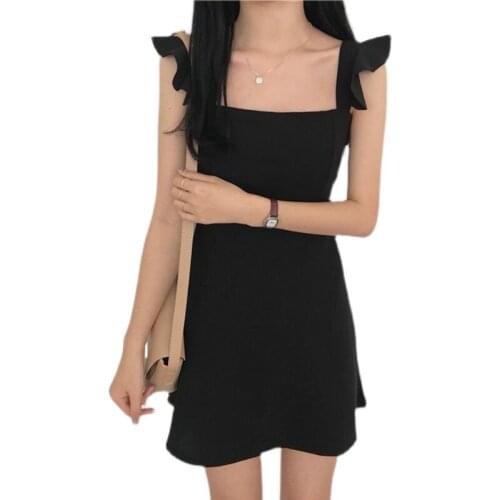 B3846 Womens sexy corrugated edge summer 2020 new fashion temperament high-waisted slim dress cheap wholesale