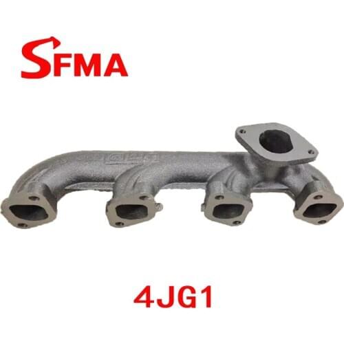 Free shipping for excavator Accessories 4JG1 Exhaust Branch Engine Cast steel digger parts