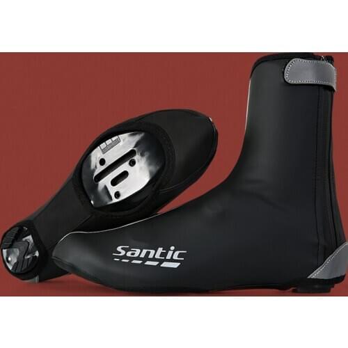 Santic Men Cycling Shoes Cover Windproof Waterproof MTB Road Bike Shoes Cover Keep Warm Winter Reflective M0P078