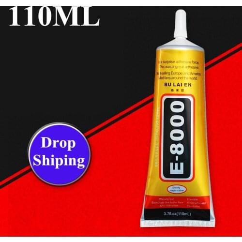 E8000 110ml Super Liquid Glue DIY Jewelry Crystal Rhinestone Crafts Fix Phone Screen Glass Nail Gel Glue Multipurpose Adhesive