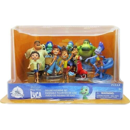 Newest 9pcs Disney Pixar Luca Alberto Machiavelli Giulia Sea Monster Deluxe Figurine Luca Movie Model Anime Action Figure Doll