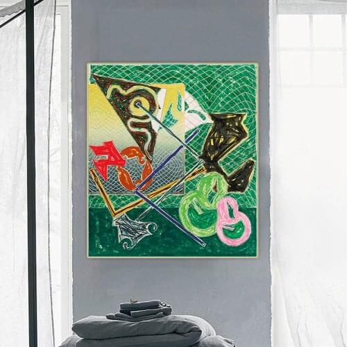 Frank Stella《Shards V》Canvas Art Oil Painting Minimalism Artwork Poster Picture Backdrop Wall Hanging Decor Home Decoration