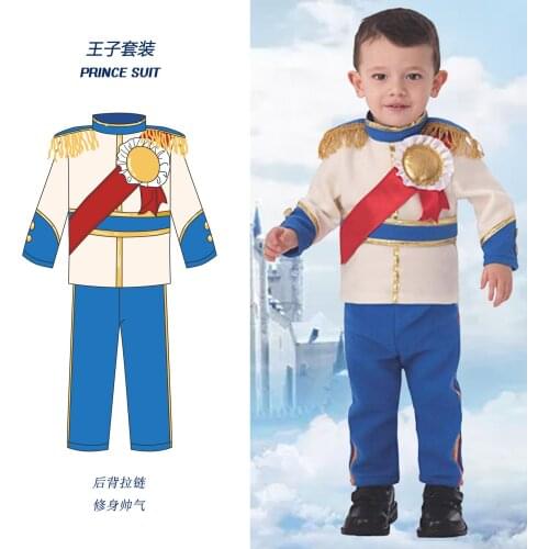 Children Clothing Set Baby Boys Prince Child Costume Halloween Theatrical Play Party Costumes Prince Charming Cosplay Clothes
