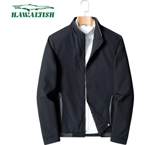 Hawaifish brand Spring New Mens Bomber Zipper Jacket Casual Streetwear Hip Hop Slim Fit Pilot Male Coat Men Clothing Plus Size