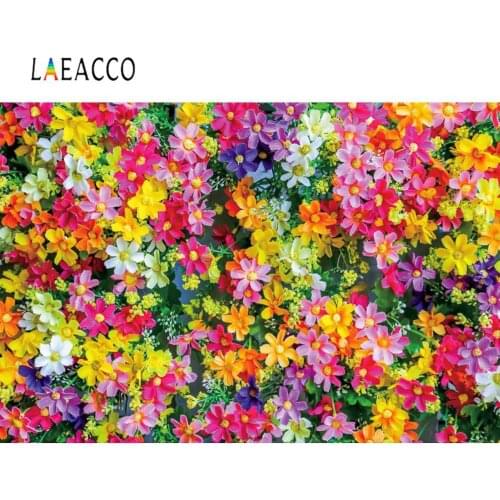 Laeacco Photography Background Floral Flowers Spring Blossom Garden Party Natural Scenic Photo Backdrop Photo Studio Photocall