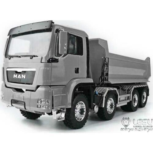 LESU 8*8 Hydraulic Dumper Truck Tipper 1/14 RC MAN TGS Model Metal Chassis Light TH02555-SMT3