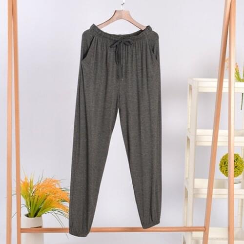 Summer Men Modal Sleepwear Pants Long Sleep Bottom Plus Size Pajama Casual Trousers Home Clothing Mens Nightwear Pants MY452