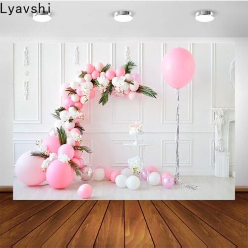 Lyavshi newborn baby birthday decoration photo studio background white wood wall cake photography background