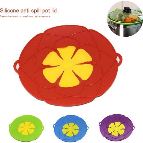 Meijuner Spill Stopper Cover Silicone Lid for Pot Pan Kitchen Accessories Cooking Tools Flower Cookware