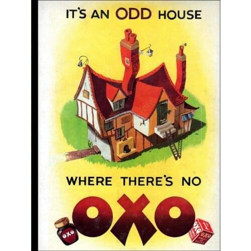 Letrero metálico de estaño para pared, cartel de una casa ODD, OXO