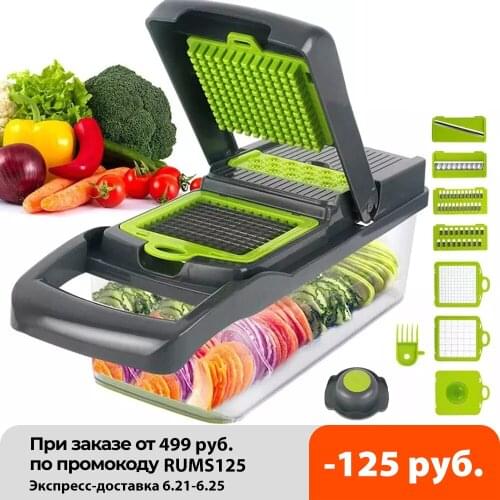 Multifunctional Vegetable Cutter Fruit Slicer Grater Shredders Drain Basket Slicers 8 In 1 Gadgets Kitchen Accessories