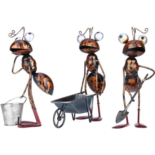 Cartoon Ant Shaped Home Office Decoration Succulent Vase Flower Pots Statue Sculptures Figures