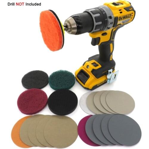 Auto Headlight 21pcs set Car Headlight Polishing Restoration Kit for Electric Drill Tool sandpaper scouring sponge