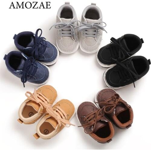 2021 New Baby Boys Sneakers Spring/Autumn Baby Shoes For Girls Bebes Soft Sole Casual PU Lace-up Toddler Shoes For 0-1 Year Old