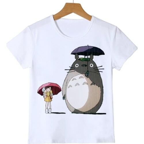 New Boys/Girls T-shirt Japanese Anime Spirited Away Print T Shirt Kids Clothes Summer Tops Children Funny Totoro Cartoon T-shirt