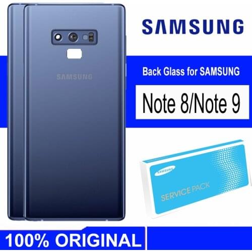Original Back Glass SAMSUNG Galaxy Note 8 Note 9 Back Battery Cover Rear Door Housing Glass Panel with Camera Lens