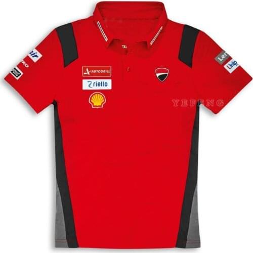 New For Ducati Moto GP Mens Polo Shirt Red Summer Casual Fashion Round Neck Streetwear Tops Clothing Superbike T-shirt