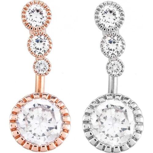 Sexy Dangling Navel Belly Button Rings Belly Piercing Crystal Surgical Steel Woman Body Jewelry Barbell Women Beach Accessories