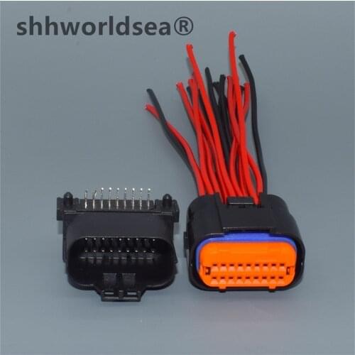 Shhworldsea 18 Pin male female 1.0mm male female Automotive Waterproof ECU Connector For Honda MX23A18SF1 MX23A18XF1