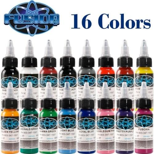 Tattoo Equipment Fusion Tattoo Color 16 Color Ordinary Tattoo Ink Tattoo Artist Professional Tattoo Dye Ink