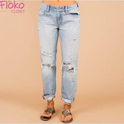 Flokocloset Vintage High Waist Straight Jeans Ankle-Length Pant for Women Streetwear Loose Buttons Denim Jeans
