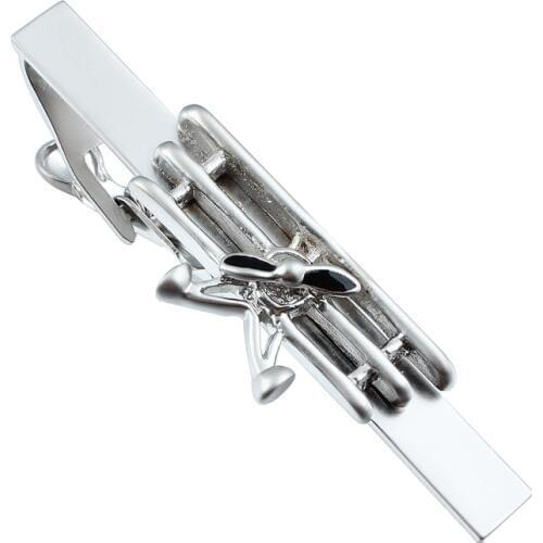 Interesting Airplane Tie Clips Bar Biplane Aircraft Tie Bar Pins Mens Jewelry