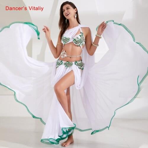 Oriental Dance clothes For women belly dance Competition Suit Adult chiffon Professional Performance Costumes Set dance wear