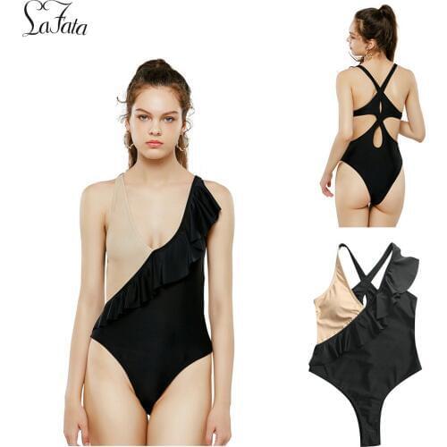 LaFata Women’s Sexy One-Piece Swimsuit Beach Swimwear Bathing Suit