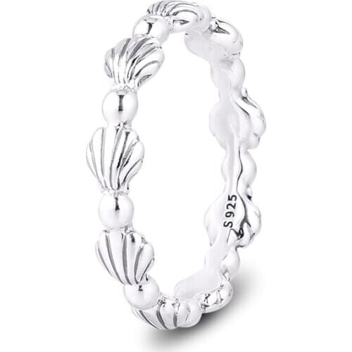 GPY Ring Women Anel Feminino 925 Jewelry Sterling Silver Anillos Mujer Wedding Engagement Bagues Beaded Seashell Band Rings