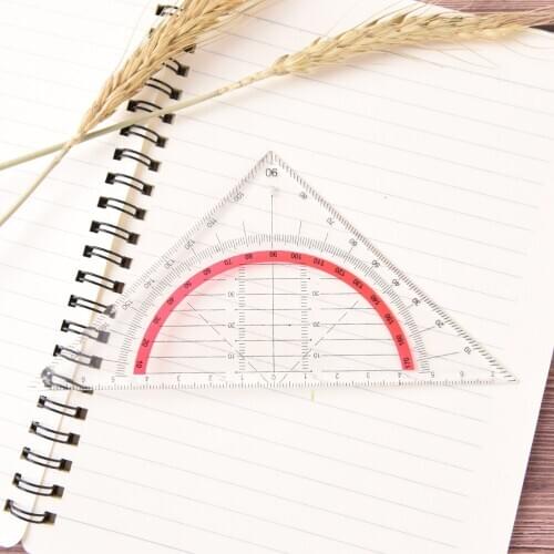 1 Pcs Multi-function Square Triangle Scale 15cm Engineering Ruler Stationery Office Students Protractor Measurement Rulers