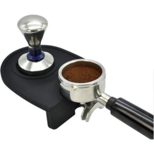 1pc Black Barista Coffee Espresso Latte Art Pen Tamper Holder Silicone Pad Mat