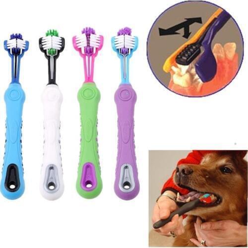 100Pcs Pet Toothbrush Random Color Dog Cat Cleaning SuppliesTeddy Dog Brush Addition Bad Breath Tartar Teeth Care