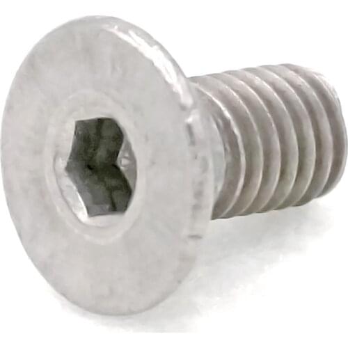 20pcs M5 x 10mm GR2 TA2 Pure Titanium Countersunk Hex Socket Cap Screw Bolts Anti Acid Corrosion