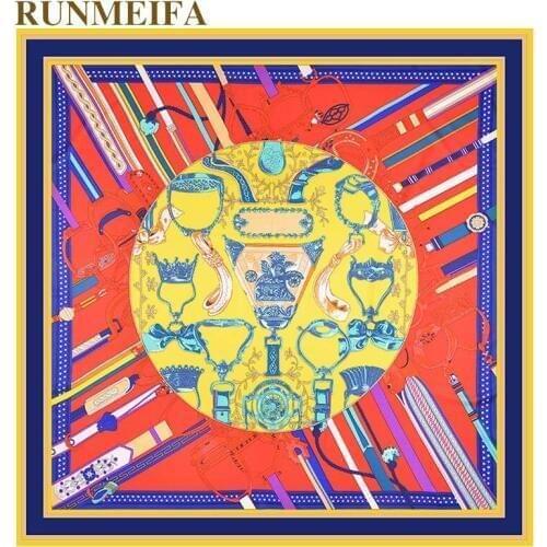 2018 New arrival muffler twill silk square scarf shawl women accessories scarfs Big Bufandas for ladies foulard femme cachecol