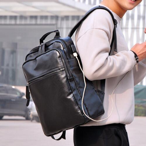 2020 Hot! Women Fashion Backpack Male Travel Backpack Mochilas School Mens Leather Business Bag Large Laptop Shopping Travel Bag