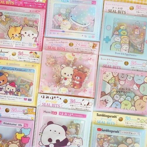 24pcs/pack Cute Cat PVC Sticker Cartoon Sumikko Gurashi Decoration DIY Ablum Diary Scrapbooking Label Sticker Stationery