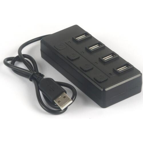 4 Port USB 2.0 Hub with Individual Power Switches controller and LED USB CABLE