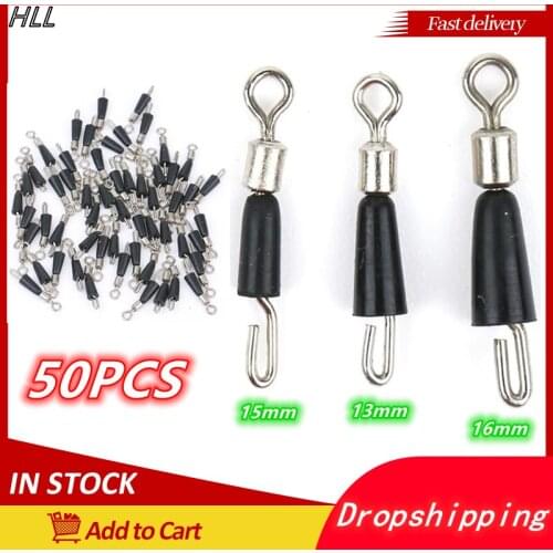 2021 New Swivels Fishing Hooks Tackle Fishing Goods Fishery Fish Material Bearing Swivel Carbines Fish Line Accessories 50PCS